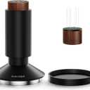 XIXUBX 51mm Espresso Tamper & Magnetic WDT Tool, Barista Cofee Tamper with Spring Loaded, Anodized Aluminum Alloy Handle, Stainless Steel Corrugated Base with Cover for Portafilter Basket