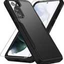 for Samsung Galaxy S21 Plus Case,with HD Screen Protector [Military Grade Drop Tested] Heavy-Duty Tough Rugged Shockproof Protective Case for Samsung S21 Plus, Black