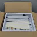 2 Pack Pull Out Cabinet Organizer With Raising Pad for Framed Cabinets, Expandable Width (13"-21") and Depth (17"-24"), 3 Slide Rails Slide Out Drawers with Handle, No-Drill Roll Out Shelf, White