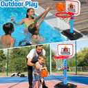 Toddler Basketball Hoop for Kids 1-3, Mini Adjustable Basketball Hoops Indoor with Balls Outdoor Pool Basketball Goal Sports Play Toys for 1 2 3 year old Baby Boys Girls First Birthday Gifts Age 1-2-3