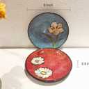 Ceramic Plates For Kitchen, 8 in - Plates Set of 4 - For Salad,Steak,Dessert,Bread, Pasta,Appetizer, Serving etc - Dishwasher, Microwave, and Oven Safe - For Breakfast, Lunch and Dinner (8 Inch)