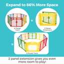 Toddleroo by North States - Superyard Colorplay 2-Panel Door Extension: 65.5 Inch Play Yard Extension with Door - Works with Superyard Playpens - Colorplay