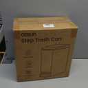 Cesun Small Bathroom Trash Can with Lid Soft Close, Step Pedal, 6 Liter / 1.6 Gallon Stainless Steel Garbage Can with Removable Inner Bucket, Anti-Fingerprint Finish (Matt Black)