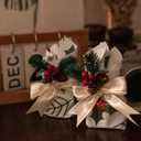 Pine Cone Red Berry Picks Stems Crafts Branch Christmas Wreath - 10Packs, Holly Artificial Evergreen Branches Tiny Pine Cones Picks Dcor Floral Picks for Christmas Flower Wreaths DIY Xmas Gifts