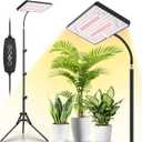 LBW Grow Lights for Indoor Plants Full Spectrum with Stand,214 LEDs Standing Plant Lights for Indoor Growing,Floor Grow Plant Lamp with 4/8/12H Timer,6 Brightness Levels,75" Adjustable Tripod