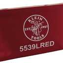 Klein Tools 5539LRED Zipper Bag, Large 16-Inch Canvas Tool Pouch for Tool Storage with Brass Zipper, and Grommet for Hanging, Red