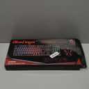 BlueFinger RGB Gaming Keyboard and Backlit Mouse Combo, USB Wired, LED Gaming Set for Laptop PC Computer Game and Work (Black)
