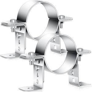 Yexiya 3 Inch Pipe Chimney Adjustable Wall Strap Pipe Bracket Clamp Strap(2 Pcs)