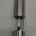 innhom Electric Salt Grinder Pepper Grinder Battery Operated Stainless Steel Pepper Mill Automatic Salt and Pepper Grinder with Adjustable Coarseness, 1 Pack