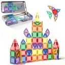 Ufilni Magnetic Tiles, 70pcs Building Blocks with Storage Case, Toddler Toys Magnetic Blocks, Toys for Ages 3-5 4-8 Boys Girls,for Preschool Learning Birthday