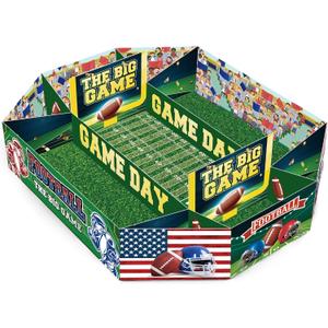 Huge 26 X21 Inch Football Party Favors Supplies Kit, Football Party Decorations, Large Food Display Serving Tray for Tailgate Essentials, Game Day, Birthday Decorations Essentials