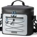 Cooler Bag, 7/16/30 Can Soft Sided Small Portable Insulated Cooling Pack, Everyday Lunch Cooler, Leakproof Ice Chest for Beach, Camping, Travel, Picnic (Black)