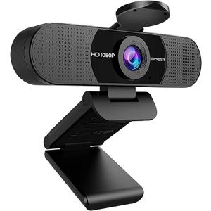 EMEET C960 1080P Streaming USB Camera with 2 Microphones, 90° FOV, Plug and Play, for Online Calls/Conferences, Zoom/Skype/Facetime/YouTube, for Laptop/PC