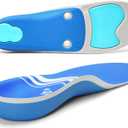 Arch Support Orthotics Insole Plantar Fasciitis Relief Flat Feet para Heel Pain overpronation Inserts Men Women 220+ lbs Walk Standing All Day Work Boot Shoe Insoles (Men 10-10 1/2 | Women 12-12 1/2) (Blue)