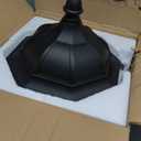 Kichler Courtyard 23.75" Exterior Post Light in Textured Black, 1-Light Outdoor Porch or Patio Light with Clear Seeded Glass, (23.75" H x 10.25"), 9532BKT