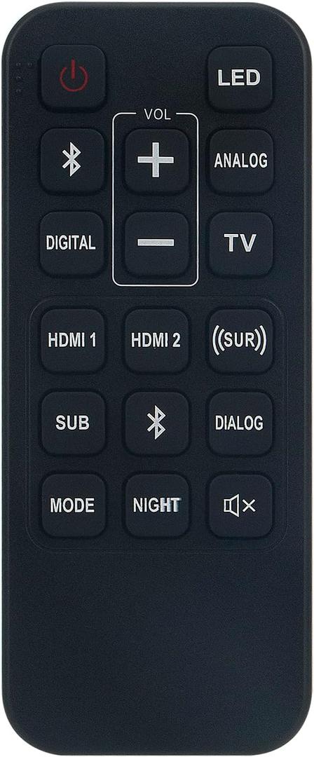 PERFASCIN New Replacement Infrared Remote Control Fit for KLIPSCH Cinema 700/800/1200 Sound Bar System