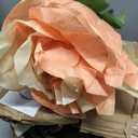 3PCS Large Fake Flowers Realistic Waterproof - Orange Giant 3D Artificial Flower Durable Easy Maintenance Perfect for Home Garden Weddings Events Christmas Graduation Party Decorations