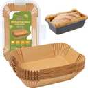 YQL 120PCS Loaf Pan Liners, Non-Stick Disposable Bread Parchment Paper Liners 9x5 for Baking Bread, Pre-formed Rectangle Paper for Bread and Cakes, Air Fryer Liner for Loaf Pan
