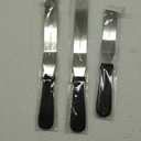 Offset Frosting Cake Knife set of 3 Black 6 8 & 10 Inch Angled Icing Spatula for Decorating