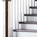 Chunful Universal Baby Gate Banister Adapter Wood No Hole Stairway Banister Adapter Mounting Kit for Pet Fit Round, Square, Irregular Post up to 42" Tall, Gate Not Included(Dark Brown)