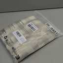 Alsoo Checkered Tablecloth Rectangle Washable Buffalo Plaid Table Cloth Cotton Linen Gingham Table Cover for Picnic Kitchen Dining Room, Beige and White, 60 * 75