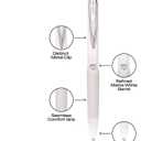 2 x Uniball Black Gel Pens, 207 Plus+ Retractable Gel Pens 12 Pack in Black with 0.7mm Medium Point Pen Tips - White Barrel