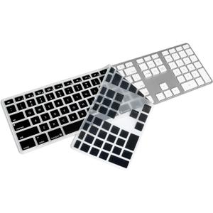 Silicone Keyboard Cover Skin for iMac Wired USB Keyboard with Numeric Keypad MB110LL/B (A1243) US Layout Protector Skin Accessories Black