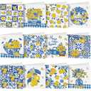 Saillong 12 Pack Capri Lemon Diamond Painting Greeting Card Kit with Envelopes Blue Yellow Lemon Diamond Art Cards 5D Rhinestones Painting Making Kits for Adult DIY Craft Family Friend Holiday Gifts