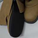 Knee High Boots Women Fall Slouchy Fold Over Tall Boots - Motorcycle, Hidden Zipper, Fashion Buckle, Platform, Square Toe (10, 1 Taupe)