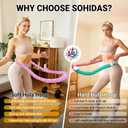 Soft Fitness Spring Hoop for Women Weight Loss, 3.3 lbs Weighted Exercise Infinity Hoop, Foldable and Portable Hula Circle Hoops for Home Travel