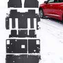 All Weather Floor Mats & Cargo Liner Custom Fit for Chevy Traverse 2009-2017 (Only Fits Captain's Chairs), Front 2nd Backrest Trunk Mats for Buick Enclave 2009-2017, TPE Anti-Slip Car Accessories