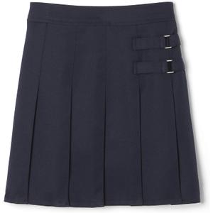 French Toast Girls' Adjustable Waist Pleated-Front Two-tab Scooter (12 Plus, Navy)