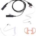 FBI Earpiece for M0torola XPR3300e XPR3500e XPR3300 XPR3500 Radio Walkie Talkie with MIC and PTT Acoustic Tube Headset