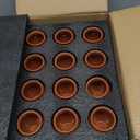 12Pcs 2oz/60ml Cantaritos De Barro Mexicanos with holder,Mini Jarritos De Barro Mexicanos Pottery Cocktail Glasses,Mexican Shot Glasses Taco Tuesday Cups For Celebration,Tequila,Margaritas