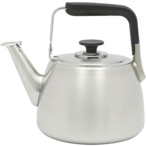 Sur La Table Kitchen Essentials 2 Qt Heavy Gauge Brushed Stainless Steel Whistling Tea Kettle  Durable Stovetop Kettle