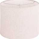 Wellmet 16"x16"x12" Assembly Required Lampshade for Table Lamp, Bedside Lamp, Floor Lamp, Fabric Drum Lampshade Classic Modern Style, Spider Fitter, Linen