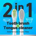 Japanese Brand Whitening Replacement Toothbrush Heads, Compatible with Philips Sonicare Click-on Handles, 6 Pack, Medium, with Tongue Cleaner (CA668, White)