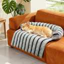 WATANIYA PET Large Dog Couch Bed, Fluffy Washable Couch Protector for Dogs with Removable Cover, Non-Slip Dog Sofa Bed, 35x31 Inch, Grey