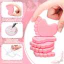 50 Sets Baby Shower Soap Favors for Guests Boy Girl Mini Handmade Scented Soaps with Thank You Tags and Organza Bags for Gender Reveal Baptism Shower Wedding Party(Pink)