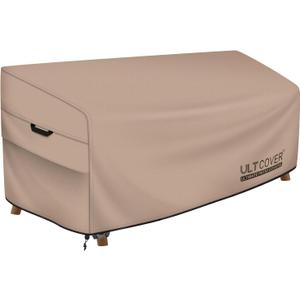 ULTCOVER Waterproof Outdoor Sofa Cover - Heavy Duty Patio Bench Covers 70W x 30D x 35H inch (Brown-30"Deep)