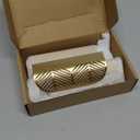 RZDEAL Solid Brass Cabinet Handles Brushed Gold Leaf Knobs and Pulls for Dresser Drawer Handles Edge Pulls,4-5/8"(117mm) Overall Length,4Pcs