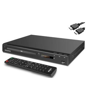 MEGATEK Region-Free HDMI DVD Player for TV, Compact CD/DVD Player for Smart TV, USB Port, Plays All Region DVDs & Multi Formats, Metal Housing, HDMI/RCA Cables & Remote Included