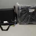ALPHA CAMP Stadium Seat Chair for Bleachers with Back & Arm Rest (Black Grey-2pcs)