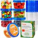 15 Pack 17oz Reusable Freezer Storage Containers with Twist Top Lids Airtight, Small Plastic Food Storage Containers for Meal Prep Leftover Lunch Fruit Salad, Soup Container Microwave Freezer Safe