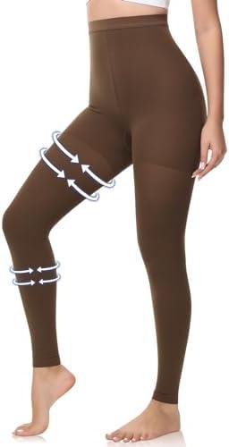 beister Medical Compression Pantyhose for Women & Men, 20-30mmHg Graduated Support Tights, Opaque Footless Waist High Compression Stockings & Leggings for Varicose Veins, Edema, Flight, DVT, S-M