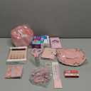 Pink Desk Accessories, 20Pc Office Supplies and 360Pen Holder Desk Organizers, With Tape Dispenser, Stapler, Staple Remover, Ect, Let the Color Pink Fill Your Desktop