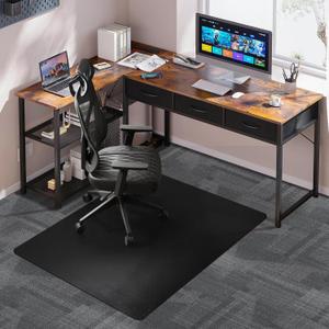 Large Office Chair Mat for Carpet, 36"x 48" Anti-Slip Waterproof Desk Chair Mat for Rolling Chairs, Heavy Duty Vinyl Computer Floor Protector, Easy Glide Floor Mat for Work, Home Office, Gaming