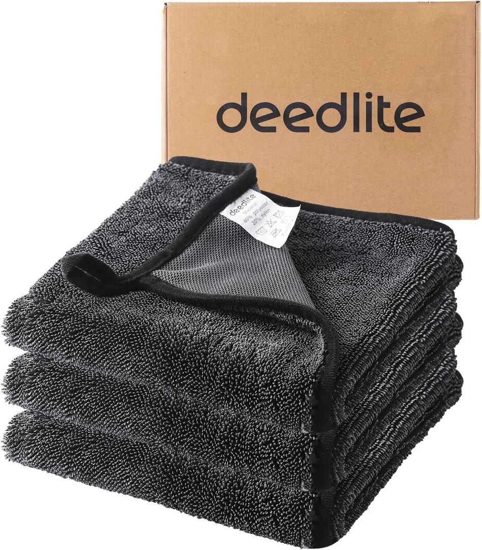 Shiny Bath Wipes Shower Cleaning Cloths, Premium Car Drying Towel | Ultra Absorbent Twisted-Loop Design| Microfiber Towel for Car, Shower Cabin, Household (15.75*23.62 INCH, 3pack)