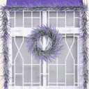 24 Inch Large Lavender Summer Wreath for Front Door, Porch, Window - Large Artificial Lavender Purple Outside Indoor Wreath for Home, Farmhouse Decor - Spring, Summer, Fall, All Seasons