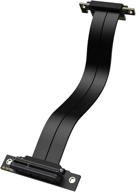 XRIKUI PCIe x4 4.0 Riser Cable,PCIExpress 4X Male to Female Extension Cable PCIe Extender Adapter 20CM_18090 Degrees
